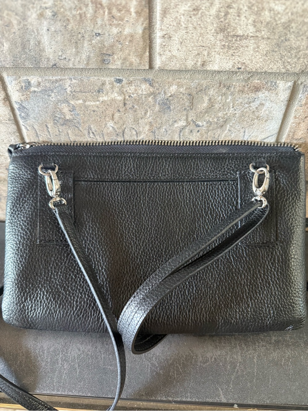 Brighton Black Leather Crossbody Bag with Decorative Knot Accent - Picture 4 of 6